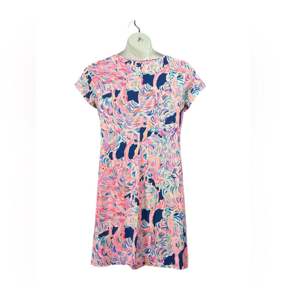 Lilly Pulitzer Marlowe Dress Pelican Pink Head In The Sand Flamingo Print, Large - Picture 6 of 8